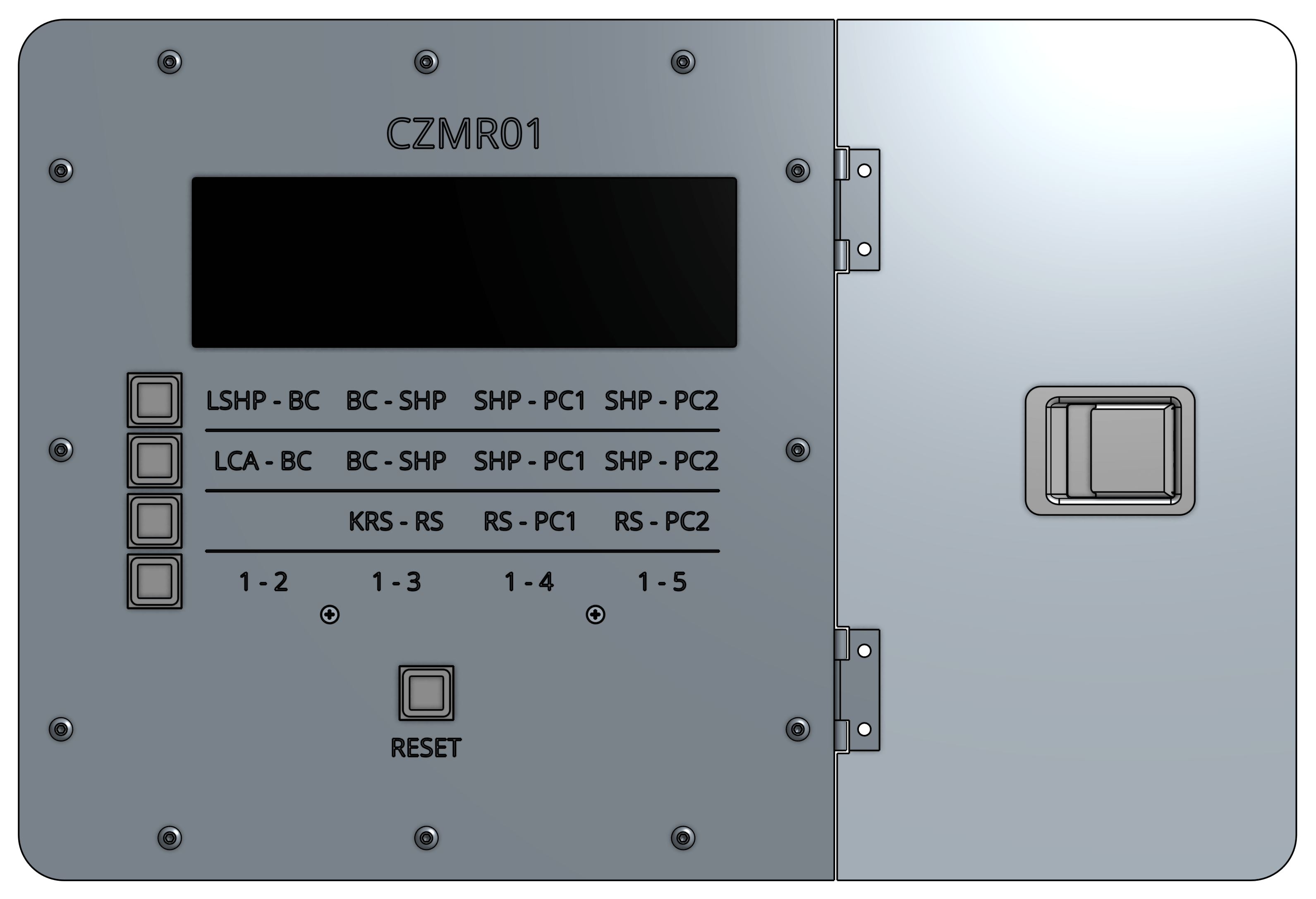 Komputerowa wizualizacja urządzenia testującego system SHP