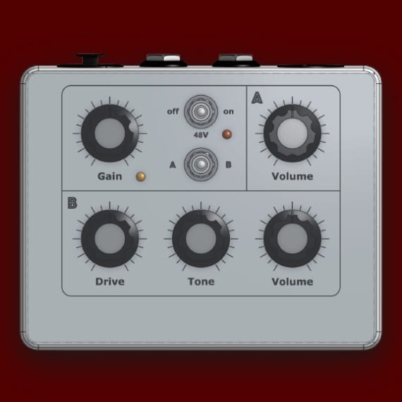 Obrazek przedstawiający analogowy przedwzmacniacz mikrofonowy